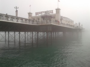 Brighton Pier in the fog