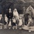 1930s wedding party of couple, family, children and horse